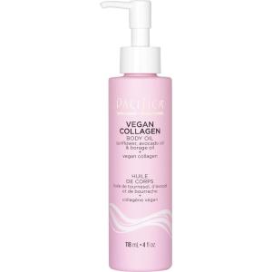 Pacifica Bronzing Body Oil – Crystal Bronze Shimmering Oil for Natural Sun-Kissed Glow, Hydrating Body Illuminator, Vanilla Coconut Scent, Vegan & Cruelty-Free, Clean Beauty, 4 fl oz(Vegan Collagen Body Oil)