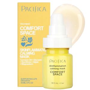 Pacifica Comfort Space Calming Face Mask for Sensitive Skin, Redness Relief Hydrating Facial Mask with Azelaic Acid & Turmeric, Soothes Irritation & Dryness, Vegan Skincare, 2 Fl Oz(Azelaic Acid & Turmeric)