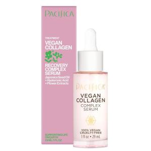 Pacifica Face Oil Serum – Flower Fix Bi-Phase Hydrating Skin Barrier – w/Hyaluronic Acid & Natural Botanical Ingredients – for Dry Sensitive Skin Vegan & Cruelty-Free Dermatologist Approved(Vegan Collagen)