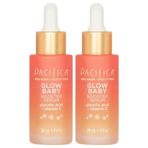 Pacifica Face Oil Serum – Flower Fix Bi-Phase Hydrating Skin Barrier – w/Hyaluronic Acid & Natural Botanical Ingredients – for Dry Sensitive Skin Vegan & Cruelty-Free Dermatologist Approved(2-Pack Vitamin C Serum)