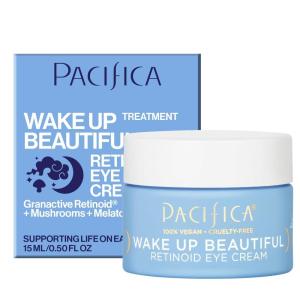 Pacifica Future Youth Time Shift Eye Serum – Peptide Eye Serum for Fine Lines & Dark Circles, Lifting & Firming Under Eye Treatment w/Flora + Peptide-11, Unscented Hydrating Gel for All Skin Types(Wake Up Beautiful Sleepover Eye Cream)