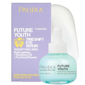 Pacifica Future Youth Time Shift Eye Serum – Peptide Eye Serum for Fine Lines & Dark Circles, Lifting & Firming Under Eye Treatment w/Flora + Peptide-11, Unscented Hydrating Gel for All Skin Types(Future Youth Time Shift Eye Serum)