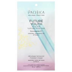 Pacifica Future Youth Time Shift Hydrogel Facial Mask – 6-PACK – Multi-Peptide Anti-Aging Sheet Mask for Firming & Plumping, Ultra-Hydrating Serum-Infused Mask for Face & Neck, 100% Vegan(2 Count (Pack of 1))