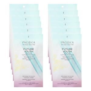 Pacifica Future Youth Time Shift Hydrogel Facial Mask – 6-PACK – Multi-Peptide Anti-Aging Sheet Mask for Firming & Plumping, Ultra-Hydrating Serum-Infused Mask for Face & Neck, 100% Vegan(2 Count (Pack of 12))