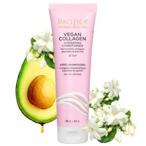 Pacifica Hair Conditioner – Vegan Collagen Hydrating, Haircare, Avocado Oil, Vitamin B5, Add and Restore Shine, For Dry and Damaged Hair, Sulfate and Silicone Free, Hair Care, 8 fl oz (1 Count)
