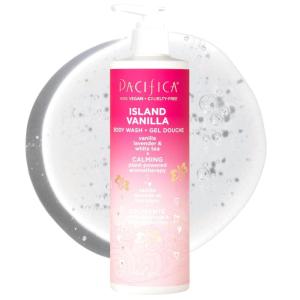 Pacifica Island Vanilla Body Wash Aloe + Hyaluronic Acid, Daily Cleansing, Bath & Shower Gel, Essential Oils, Clean, Vegan + Cruelty & Paraben Free, Clean Beauty Vegan Dermatologist Tested, 12 Fl Oz(Island Vanilla)