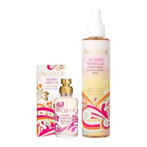 Pacifica Island Vanilla Spray Perfume & Hair and Body Mist Set – Tahitian Vanilla Clean Fragrance Duo, Essential Oil Blend, Alcohol-Free Hair/Body Mist Clean Beauty 100% Vegan & Cruelty-Free(Island Vanilla Spray Pefume + Hair & Body Spray)
