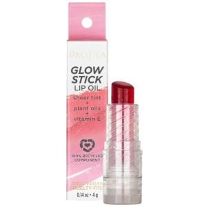 Pacifica Lipstick Oil – Glow Stick Lip Tint Oil – Hydrating Tinted Lip Balm with Vitamin E for Moisturized Lips, Sheer Tint & Natural Gloss, Vegan & Cruelty-Free, 0.14 oz (Pale Sunset)(Rosy Glow)