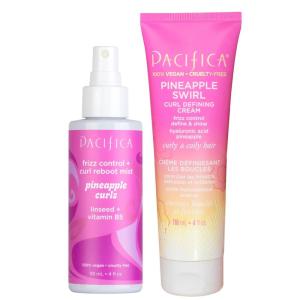 Pacifica Pineapple Swirl Curl Defining Cream – Curl Cream for Curly Hair, Curly Hair Products with Coconut Oil and Hyaluronic Acid, Styling for Bouncy Waves Without Crunch – 4 Oz(12 Fl Oz (Pack of 1))