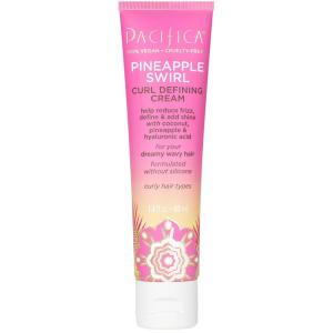 Pacifica Pineapple Swirl Curl Defining Cream – Curl Cream for Curly Hair, Curly Hair Products with Coconut Oil and Hyaluronic Acid, Styling for Bouncy Waves Without Crunch – 4 Oz(1.4 Fl Oz (Pack of 1))