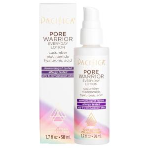 Pacifica Pore Warrior Everyday Face Lotion Acne Fighting – Niacinamide, Cucumber and Hyaluronic Acid1.7 oz