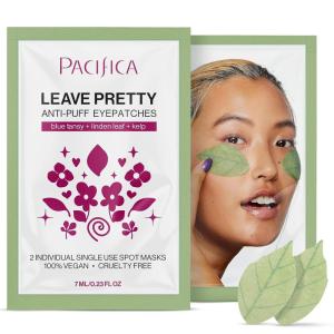 Pacifica Reusable Mask Set – Silicone Undereye & Brow Mask Set for Forehead & Under Eye, Anti-Wrinkle, Firming, Pair with Serum, Vegan & Cruelty-Free, 3 Pieces(Leave Pretty Eye Patch)
