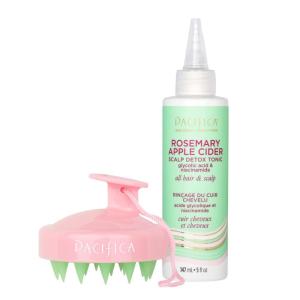 Pacifica Scalp Love Rosemary Mint Serum – Dry, Flaky, and Itchy Scalp Serum, Hydrating, Moisturizing, and Calming Treatment Formulated with Witch Hazel, Vegan and Cruelty-Free – 2 Fl Oz(Tonic & Brush)