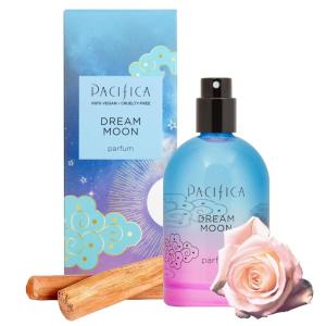Pacifica Tahitian Gardenia Perfume Spray 1oz – Tropical Floral Fragrance with Gardenia Bloom, Jasmine & Sweet Orange, Warm Vanilla Coconut Notes, Vegan & Cruelty-Free Clean Perfume for Women(Dream Moon: Floral  Sandalwood  Patachouli  Pink Rose)