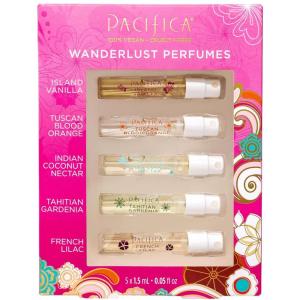 Pacifica Tahitian Gardenia Perfume Spray 1oz – Tropical Floral Fragrance with Gardenia Bloom, Jasmine & Sweet Orange, Warm Vanilla Coconut Notes, Vegan & Cruelty-Free Clean Perfume for Women(Vanilla  French Lilac  Tahitian Gardenia  Indian Coconut Nectar  Tuscan Blood Orange)
