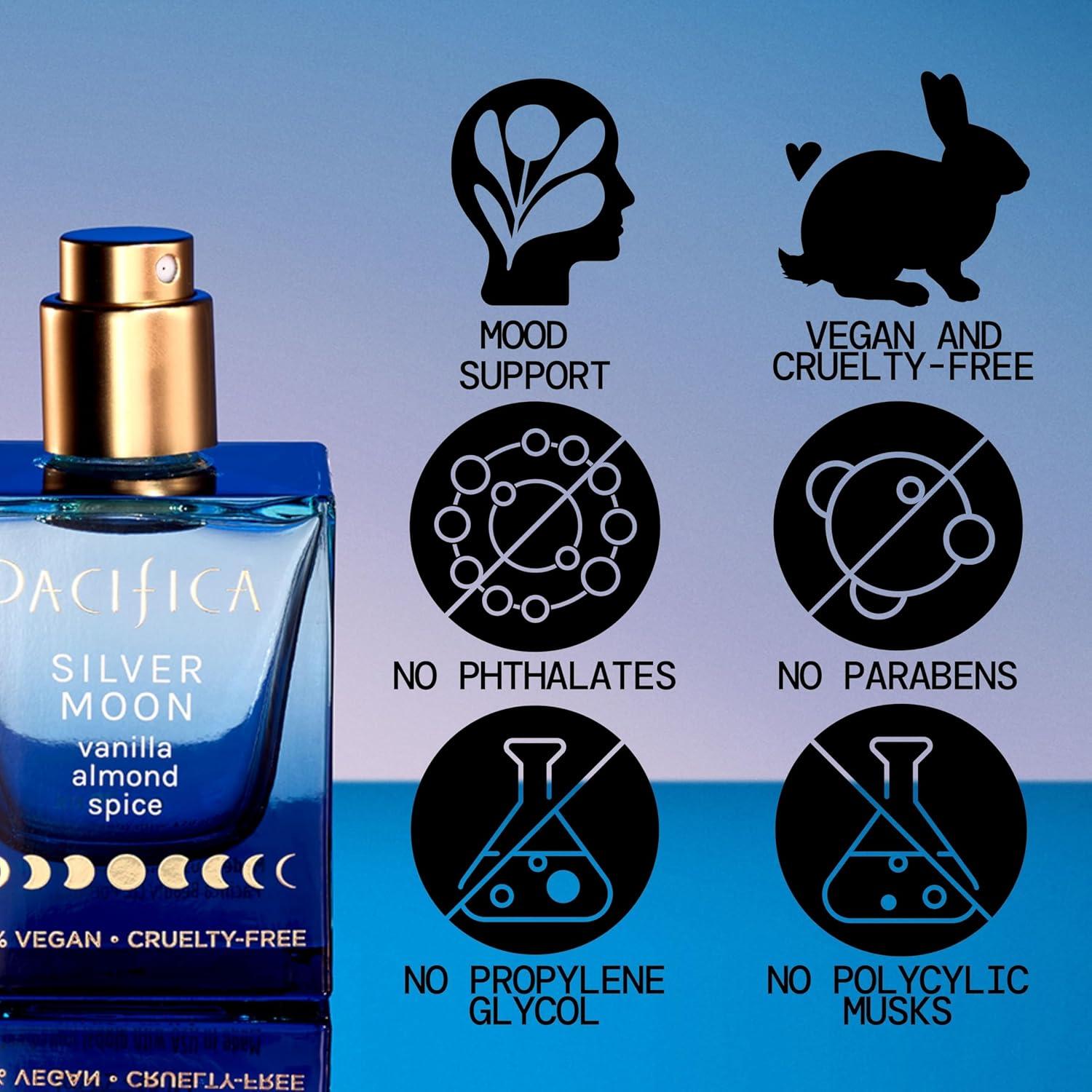 image:imagePacifica Beauty Flower Moon Spray Perfume Passion Euphoria Jasmine Peach Vanilla Musk Clean Vegan 1 fl ozSilver Moon Vanilla Almond Spice