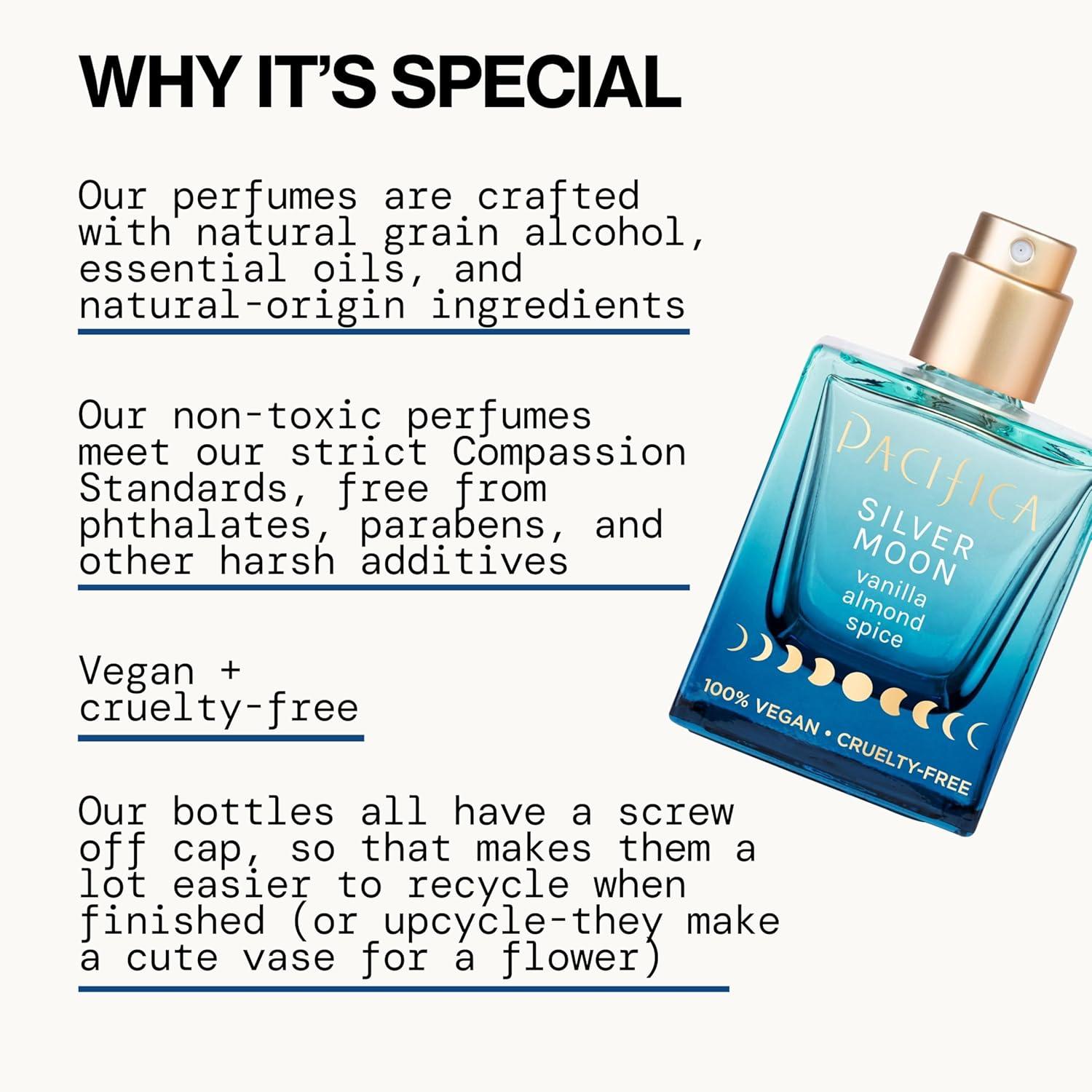 image:imagePacifica Beauty Flower Moon Spray Perfume Passion Euphoria Jasmine Peach Vanilla Musk Clean Vegan 1 fl ozSilver Moon Vanilla Almond Spice