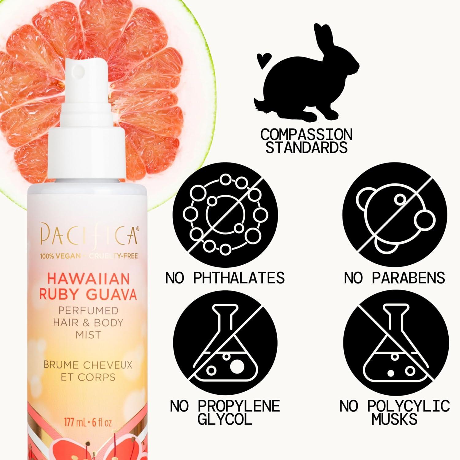 image:imagePacifica Hair Perfume amp Body Fragrance Spray Mist Flower Moon with Jasmine Peach amp Vanilla AlcoholFree Vegan amp CrueltyFree 65 ozHawaiian Ruby Guava