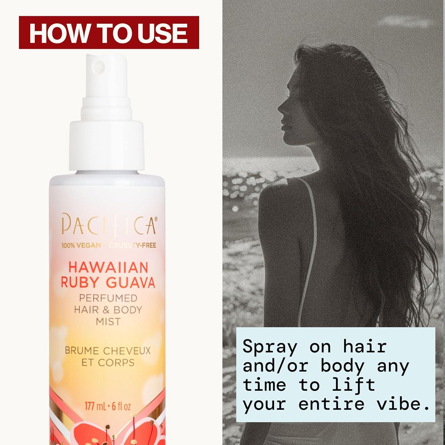 image:imagePacifica Hair Perfume amp Body Fragrance Spray Mist Flower Moon with Jasmine Peach amp Vanilla AlcoholFree Vegan amp CrueltyFree 65 ozHawaiian Ruby Guava