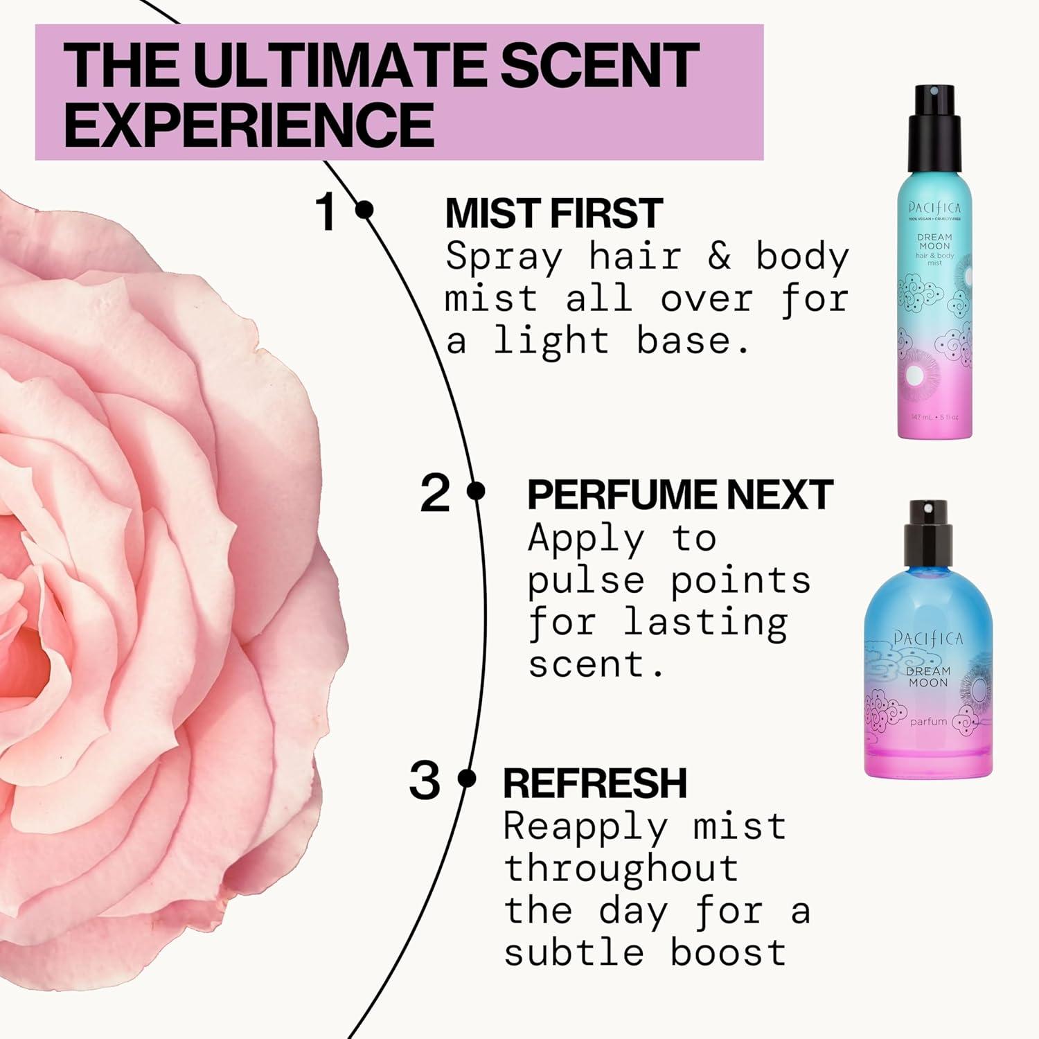 image:imagePacifica Hair Perfume amp Body Fragrance Spray Mist Flower Moon with Jasmine Peach amp Vanilla AlcoholFree Vegan amp CrueltyFree 65 ozNew Dream Moon