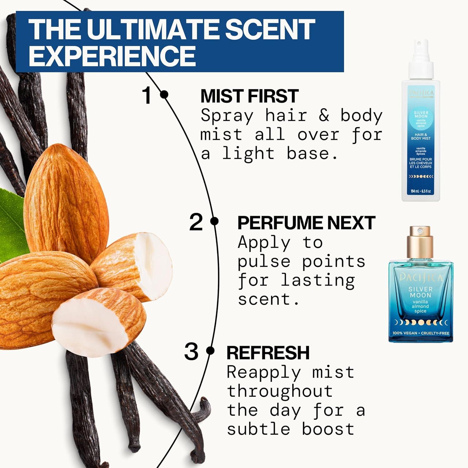 image:imagePacifica Hair Perfume amp Body Fragrance Spray Mist Flower Moon with Jasmine Peach amp Vanilla AlcoholFree Vegan amp CrueltyFree 65 ozSilver Moon