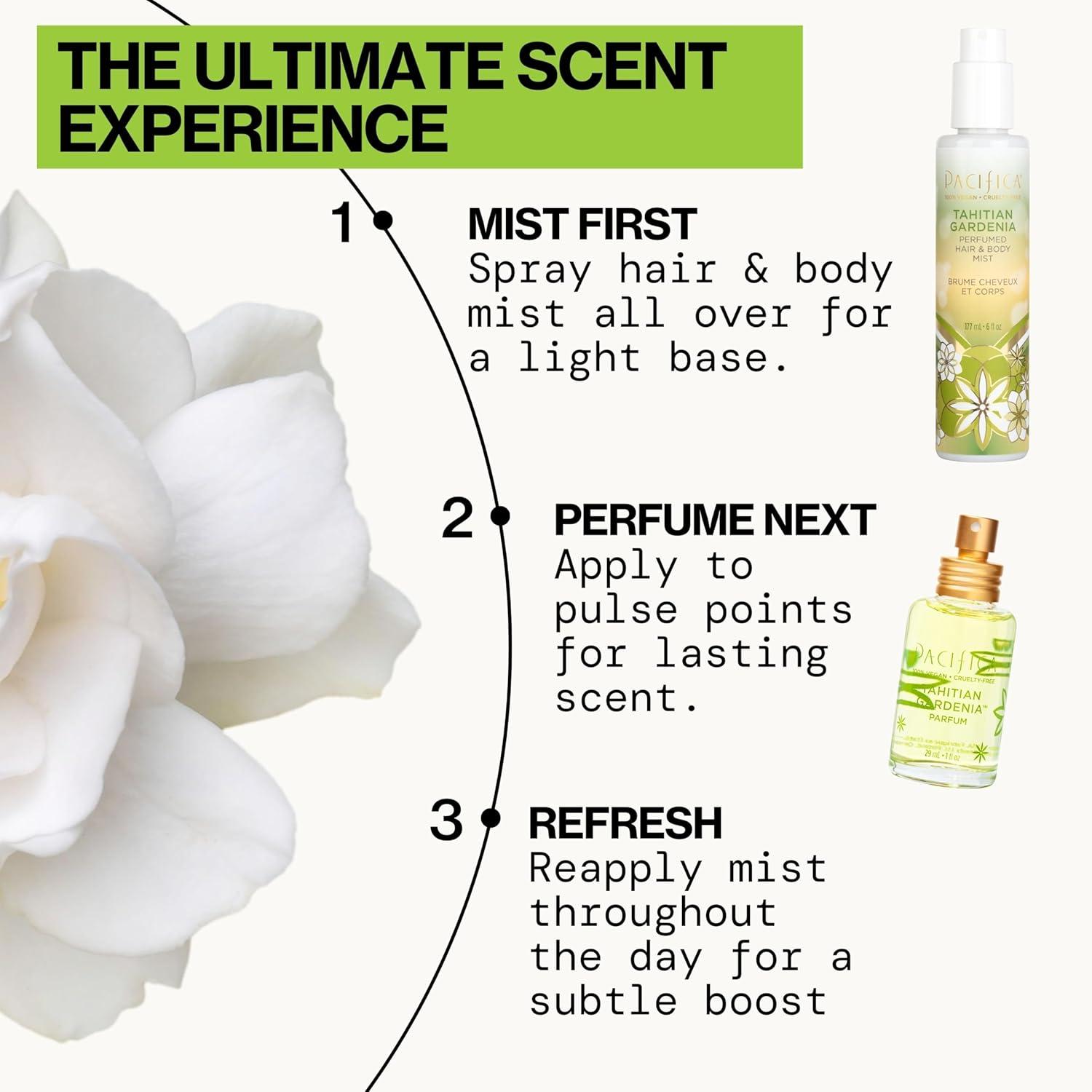 image:imagePacifica Hair Perfume amp Body Fragrance Spray Mist Flower Moon with Jasmine Peach amp Vanilla AlcoholFree Vegan amp CrueltyFree 65 ozTahitian Gardenia