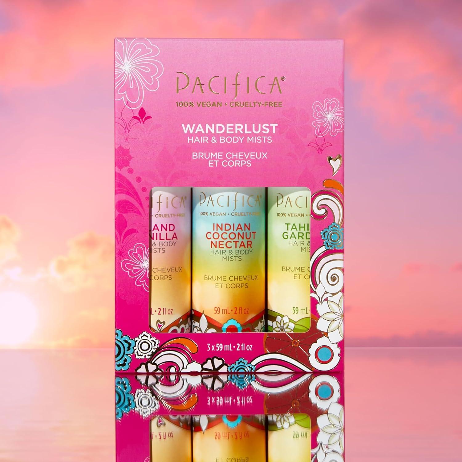 image:imagePacifica Hair Perfume amp Body Fragrance Spray Mist Flower Moon with Jasmine Peach amp Vanilla AlcoholFree Vegan amp CrueltyFree 65 ozWanderlust Hair Body Mists Set