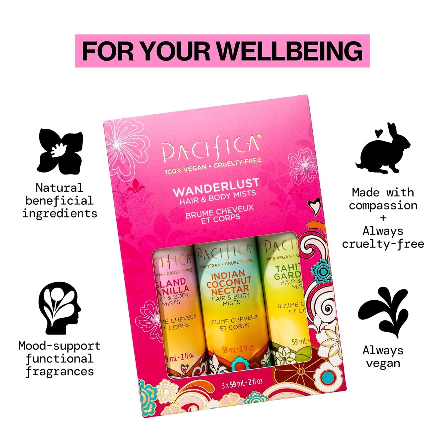image:imagePacifica Hair Perfume amp Body Fragrance Spray Mist Flower Moon with Jasmine Peach amp Vanilla AlcoholFree Vegan amp CrueltyFree 65 ozWanderlust Hair Body Mists Set