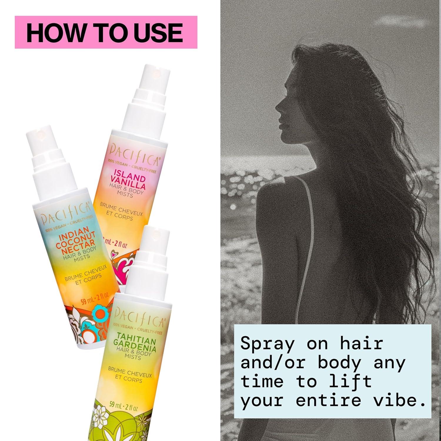 image:imagePacifica Hair Perfume amp Body Fragrance Spray Mist Flower Moon with Jasmine Peach amp Vanilla AlcoholFree Vegan amp CrueltyFree 65 ozWanderlust Hair Body Mists Set