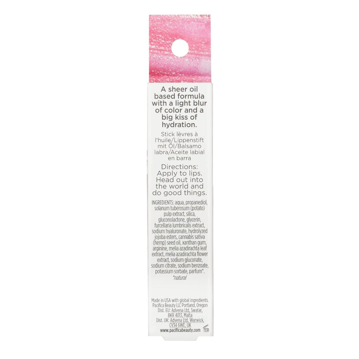 image:imagePacifica Glow Stick Lip Oil Soft Pink Sheer Hydrating Lip Gloss Balm Moisturizes Dry Lips w Vitamin E amp Natural Oils NonSticky Shine Subtle Tinted Glow Vegan amp CrueltyFree Clean Beauty 14 ozCrimson Crush