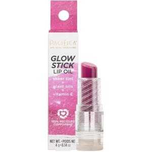 Pacifica Glow Stick Lip Oil – Soft Pink Sheer Hydrating Lip Gloss Balm, Moisturizes Dry Lips w/ Vitamin E & Natural Oils, Non-Sticky Shine, Subtle Tinted Glow, Vegan & Cruelty-Free Clean Beauty .14 oz(Sunrise)
