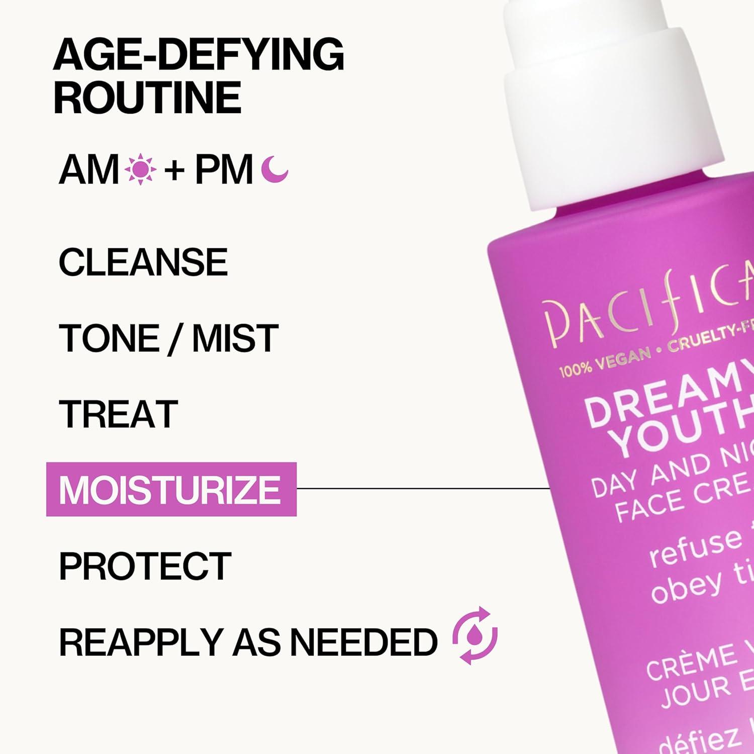 image:imagePacifica Beauty Dreamy Youth Day and Night Face Cream 17 Fl Oz Pack of 2 Moisturizer For Dry and Aging Skin Peptides Grapeseed Oil Floral Stem Cells Sulfate Paraben Free Vegan and Cruelty Free