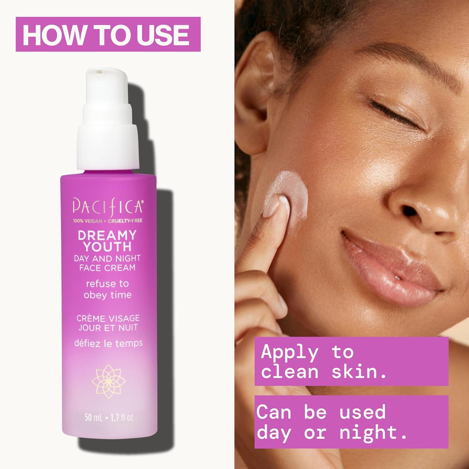 image:imagePacifica Beauty Dreamy Youth Day and Night Face Cream 17 Fl Oz Pack of 2 Moisturizer For Dry and Aging Skin Peptides Grapeseed Oil Floral Stem Cells Sulfate Paraben Free Vegan and Cruelty Free