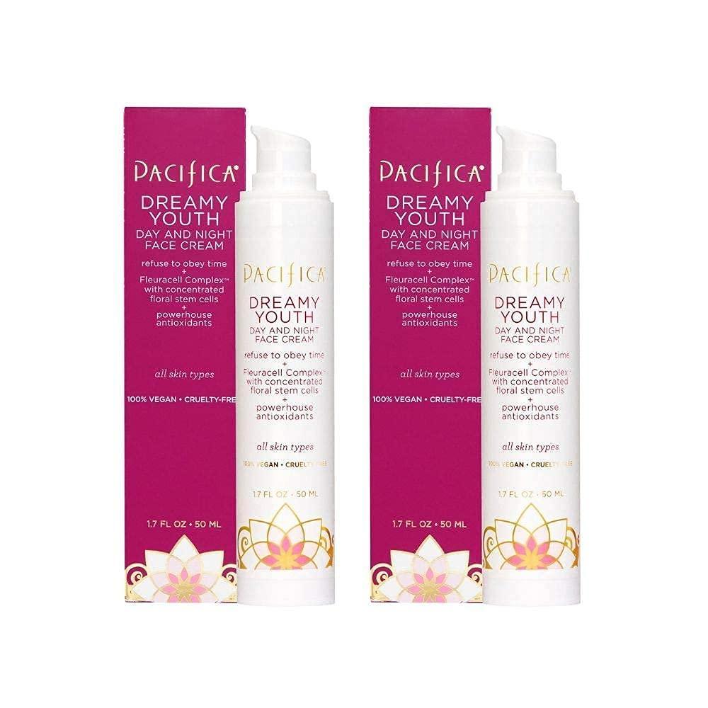 image:imagePacifica Beauty Dreamy Youth Day and Night Face Cream 17 Fl Oz Pack of 2 Moisturizer For Dry and Aging Skin Peptides Grapeseed Oil Floral Stem Cells Sulfate Paraben Free Vegan and Cruelty Free