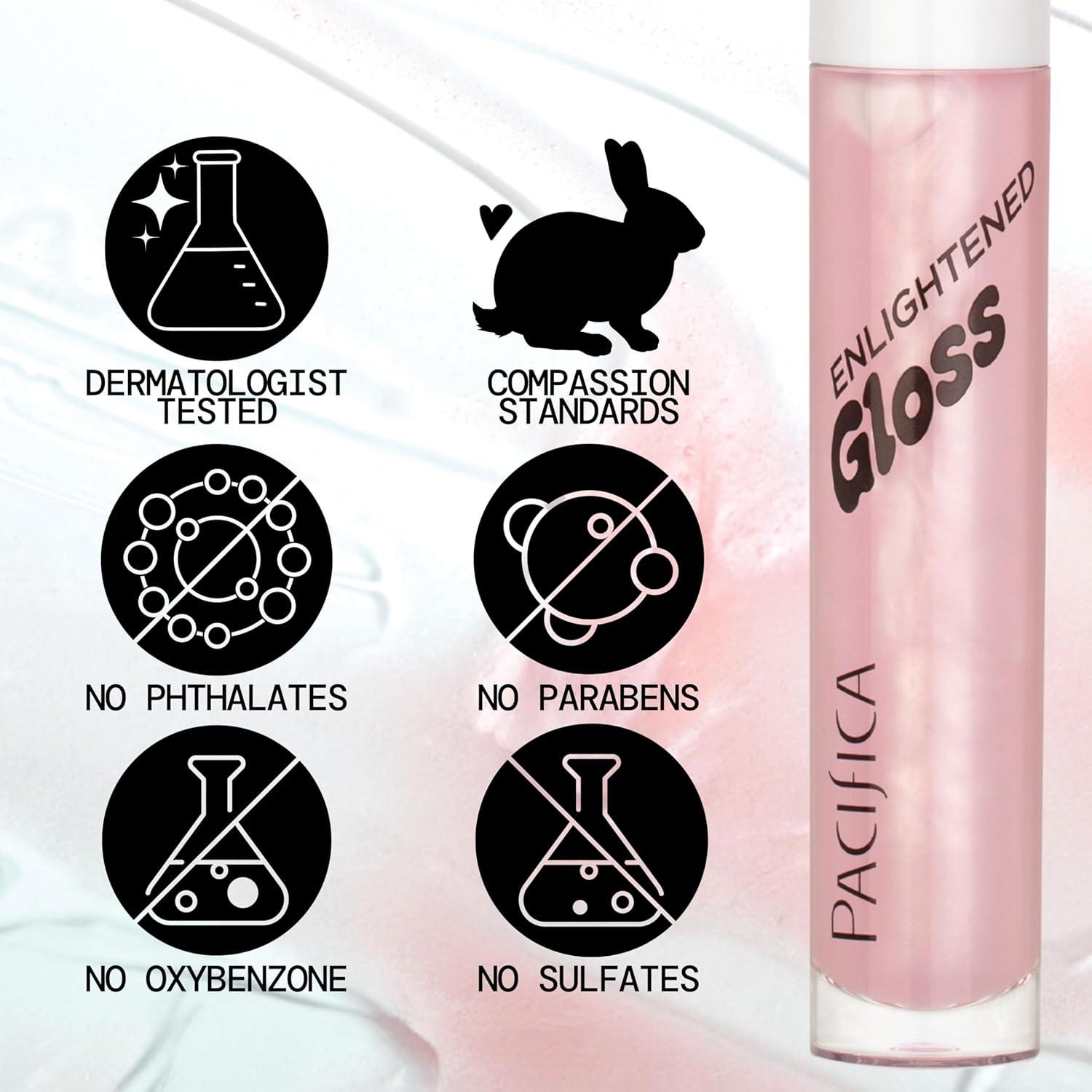 image:imagePacifica Plumping Lip Gloss Jasmine Kiss Flavored LavenderPink Tint Hydrating Lip Oil Balm NoTingle Volumizing Gloss with Shea Butter amp Jojoba High Shine Color Vegan amp CrueltyFree 014oz