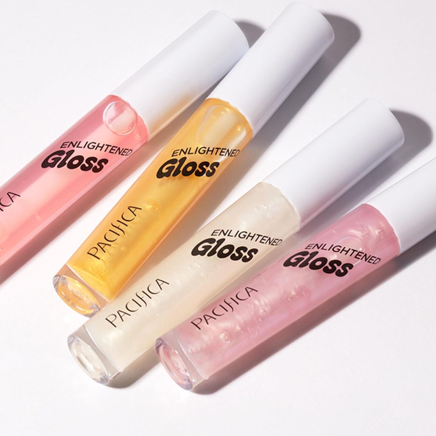 image:imagePacifica Plumping Lip Gloss Jasmine Kiss Flavored LavenderPink Tint Hydrating Lip Oil Balm NoTingle Volumizing Gloss with Shea Butter amp Jojoba High Shine Color Vegan amp CrueltyFree 014oz