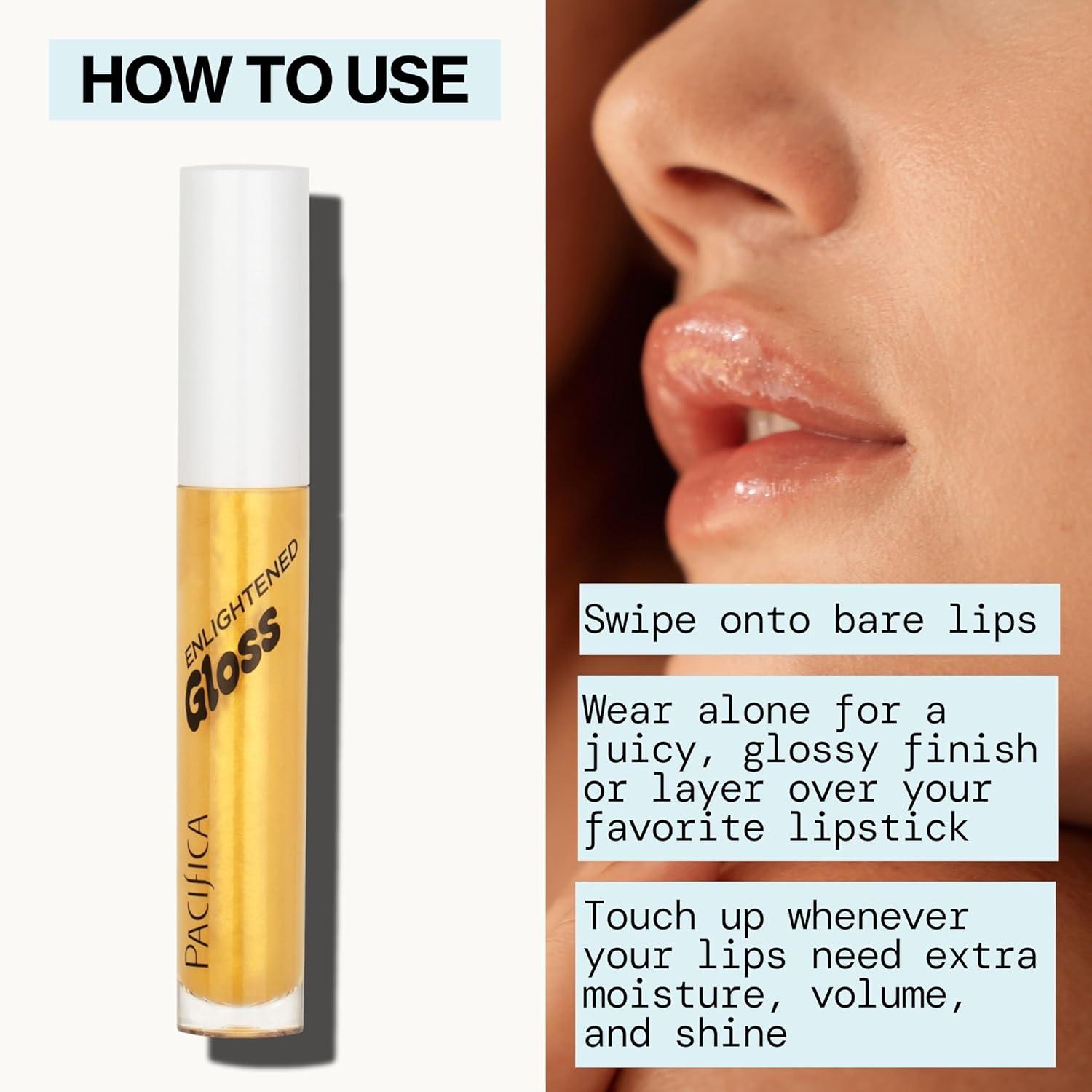 image:imagePacifica Plumping Lip Gloss Vanilla Bean Creamy Neutral Tint Hydrating Lip Oil Balm Gentle Lip Plumper wShea amp Jojoba NoSting High Shine Vegan amp CrueltyFree Clean Beauty 014oz