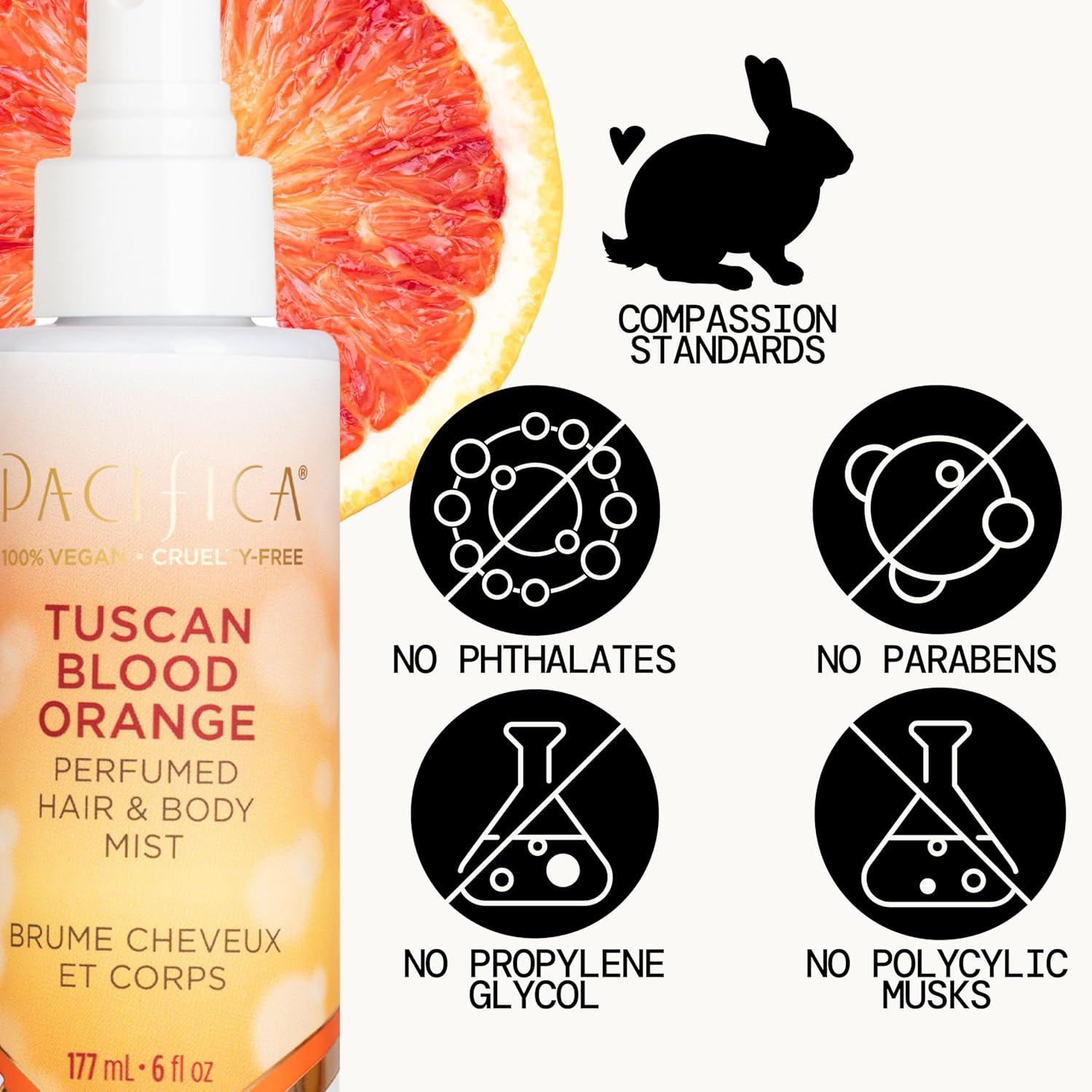 image:imagePacifica Hair amp Body Fragrance Mist Tuscan Blood Orange Sweet Citrus Scented Hair Perfume and Body Spray AlcoholFree LongLasting Clean Fragrance Vegan amp CrueltyFree 6 Fl OzTuscan Blood Orange