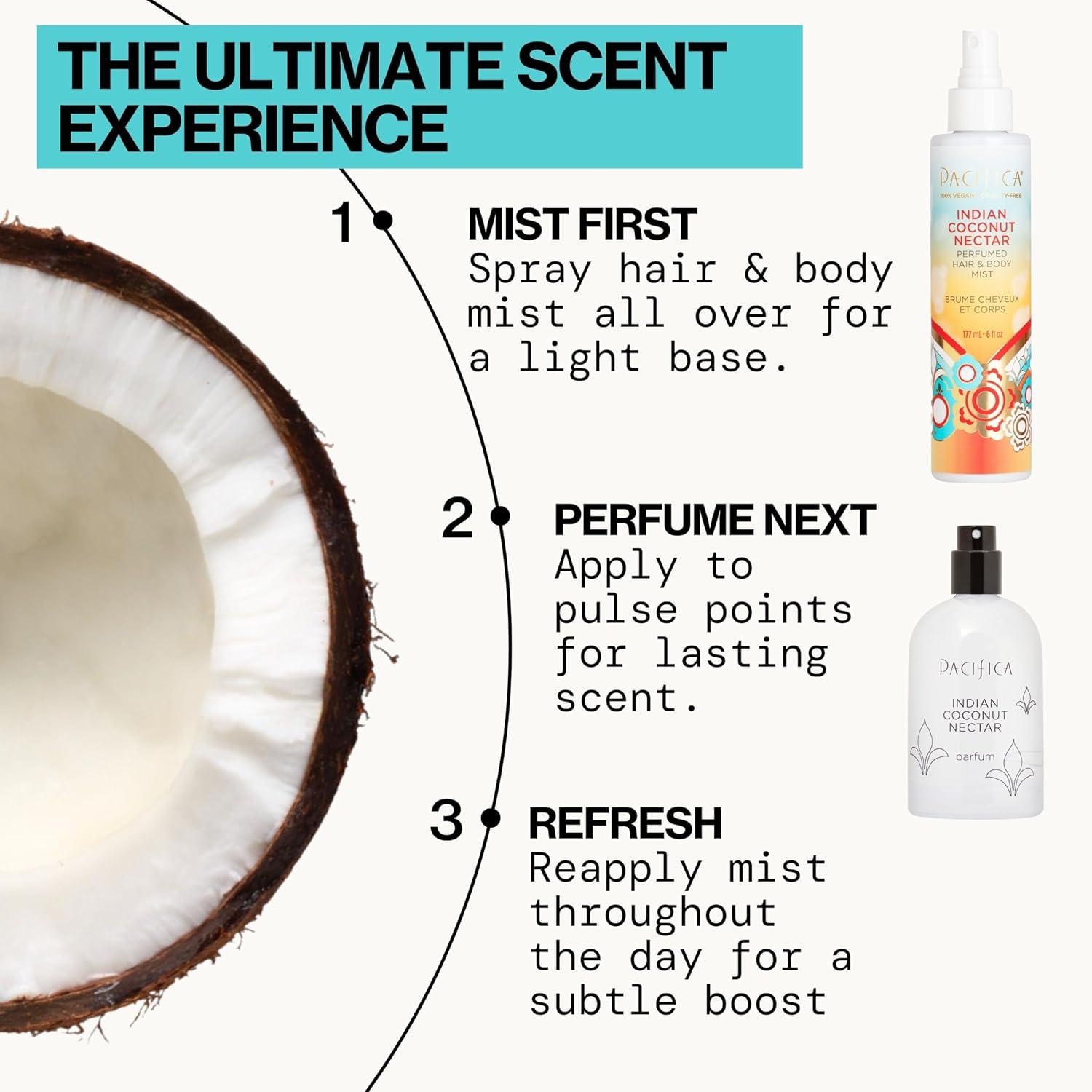 image:imagePacifica Hair amp Body Fragrance Mist Tuscan Blood Orange Sweet Citrus Scented Hair Perfume and Body Spray AlcoholFree LongLasting Clean Fragrance Vegan amp CrueltyFree 6 Fl OzIndian Coconut Nectar