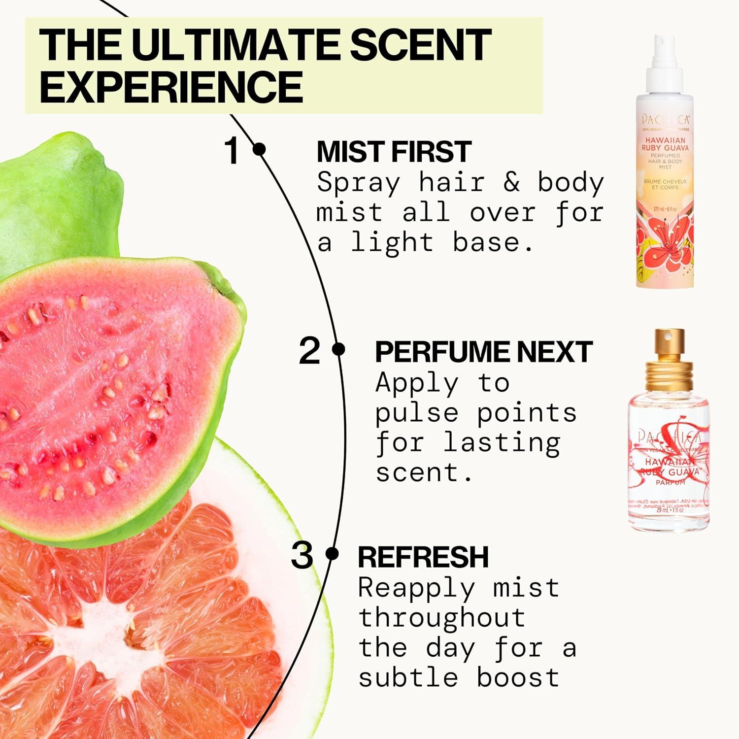 image:imagePacifica Hair amp Body Fragrance Mist Tuscan Blood Orange Sweet Citrus Scented Hair Perfume and Body Spray AlcoholFree LongLasting Clean Fragrance Vegan amp CrueltyFree 6 Fl OzHawaiian Ruby Guava