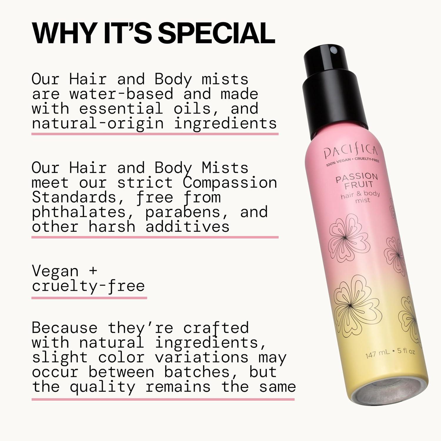 image:imagePacifica Hair amp Body Fragrance Mist Tuscan Blood Orange Sweet Citrus Scented Hair Perfume and Body Spray AlcoholFree LongLasting Clean Fragrance Vegan amp CrueltyFree 6 Fl OzPassion Fruit