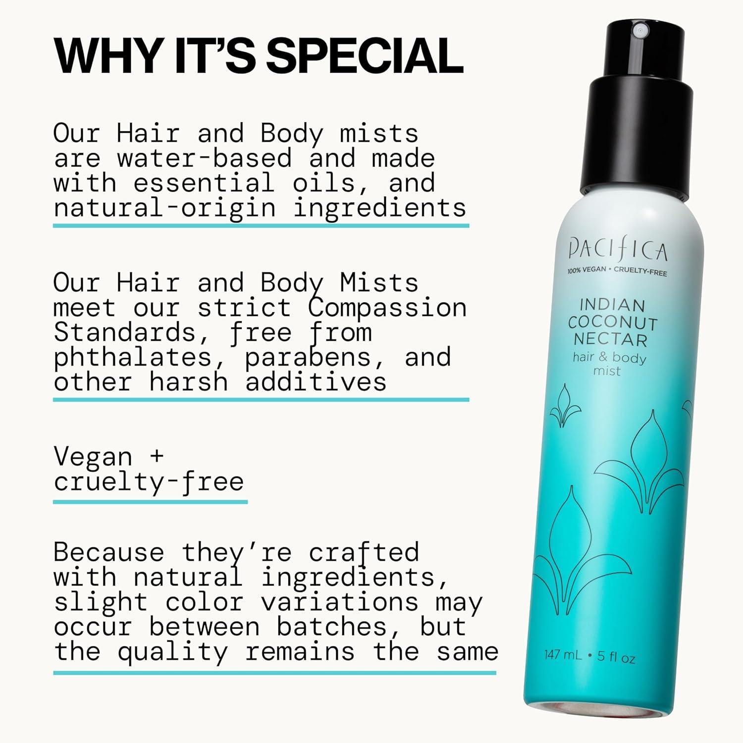 image:imagePacifica Hair amp Body Fragrance Mist Tuscan Blood Orange Sweet Citrus Scented Hair Perfume and Body Spray AlcoholFree LongLasting Clean Fragrance Vegan amp CrueltyFree 6 Fl OzIndian Coconut Nectar
