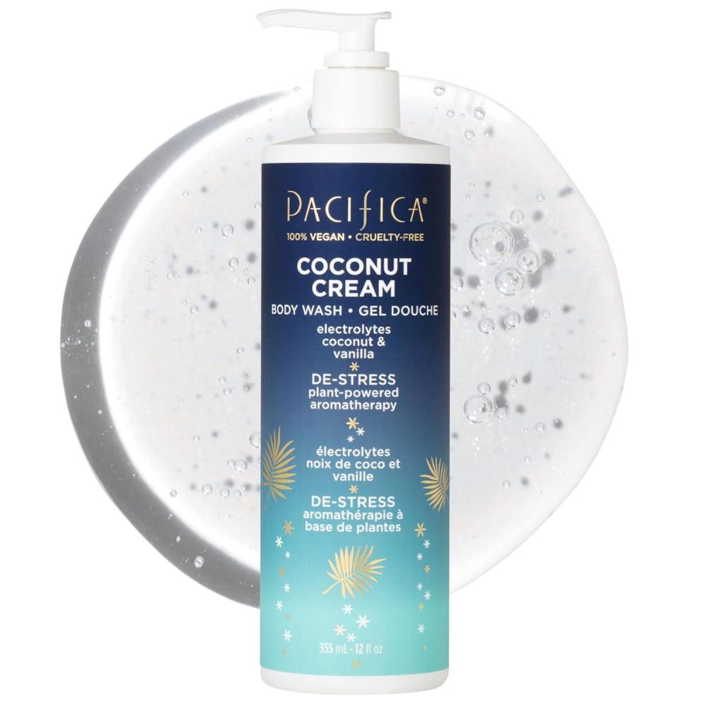image:imagePacifica Beauty Lavender Moon Body Wash with Pump Bath and Shower Gel Hyaluronic Acid Rose Chamomile Moisturizing Hydrating Cleansing Soothing Calming Relaxing Vegan 12 fl oz 1 CountCoconut Cream