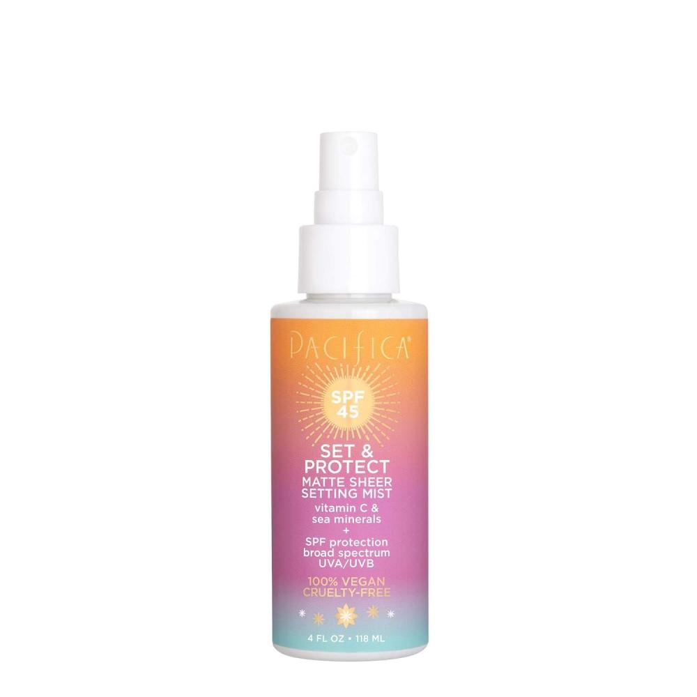 image:imagePacifica Beauty Set amp Protect Matte Sheer Setting Mist SPF 45 Face Sunscreen UVAUVB Protection Broad Spectrum Sets Makeup Oil Control 4 Fl Oz Vegan  Cruelty FreeSetting Mist