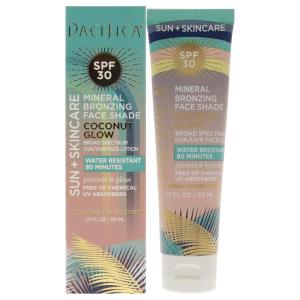 Pacifica 30.0 SPF Mineral Bronzing Face Shade SPF 30 – Coconut Glow Sunscreen Lotion Unisex 1.7 oz,(Bronzing Coconut Glow)