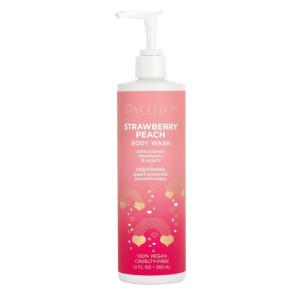 Pacifica Beauty Lavender Moon Body Wash with Pump, Bath and Shower Gel, Hyaluronic Acid, Rose, Chamomile, Moisturizing, Hydrating, Cleansing, Soothing, Calming, Relaxing, Vegan, 12 fl oz (1 Count)(Strawberry Peach)