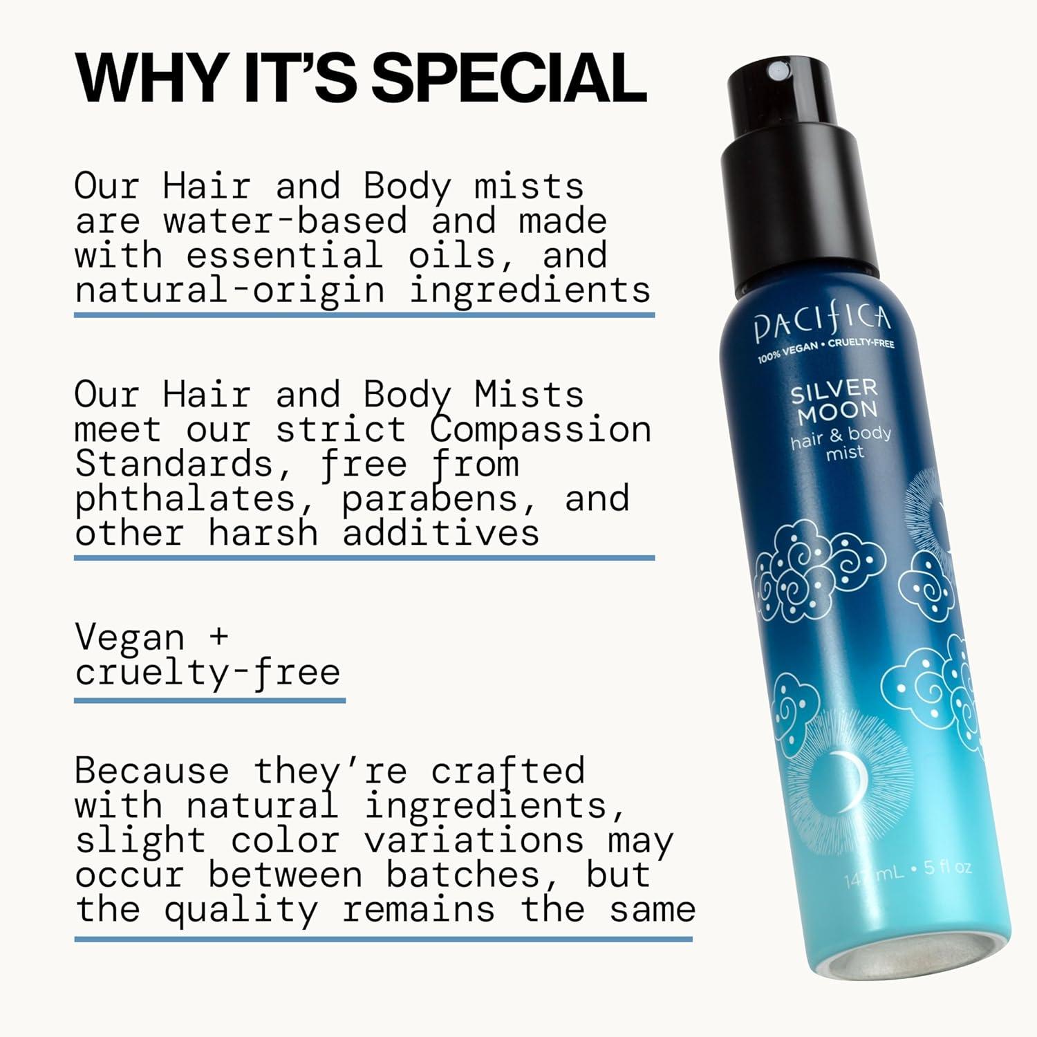 image:imagePacifica Persian Rose Perfumed Hair amp Body Mist AlcoholFree Spray Designed For HeadToToe Wear Vegan amp CrueltyFree 6 Fl OzNew Silver Moon