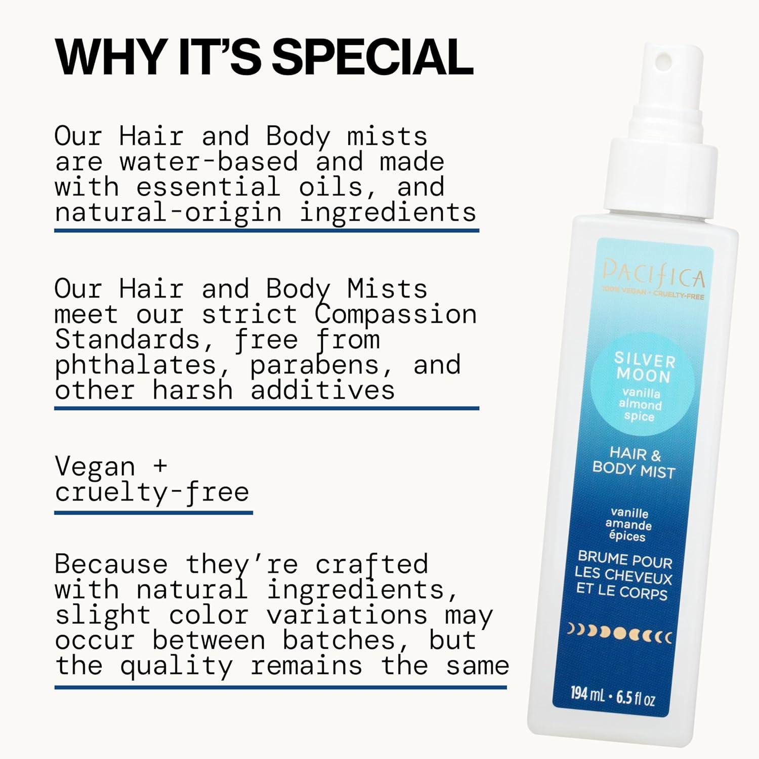 image:imagePacifica Persian Rose Perfumed Hair amp Body Mist AlcoholFree Spray Designed For HeadToToe Wear Vegan amp CrueltyFree 6 Fl OzSilver Moon