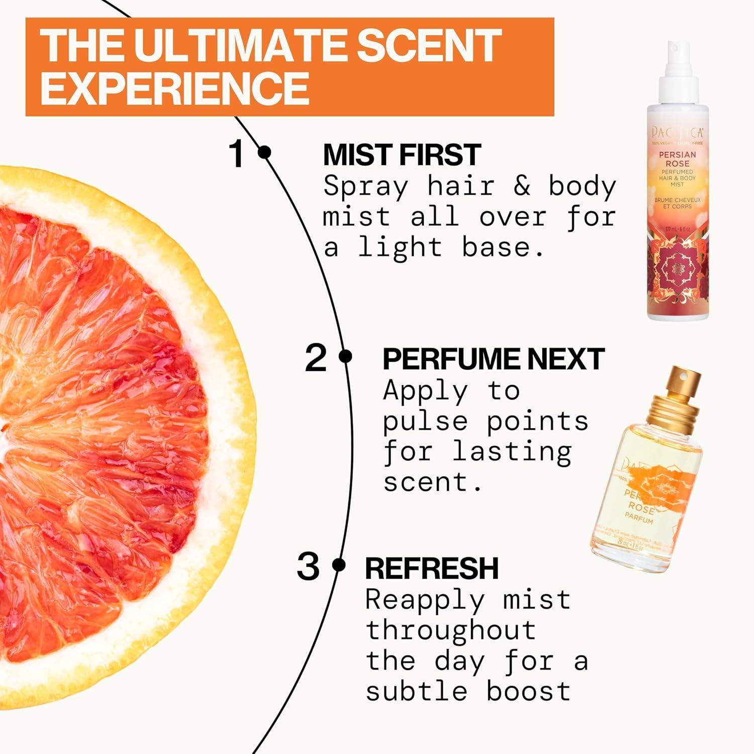 image:imagePacifica Persian Rose Perfumed Hair amp Body Mist AlcoholFree Spray Designed For HeadToToe Wear Vegan amp CrueltyFree 6 Fl OzTuscan Blood Orange