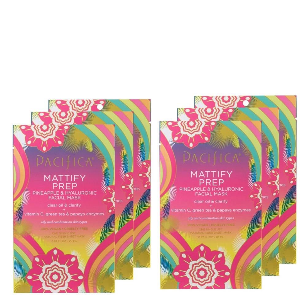image:imagePacifica Beauty Mattify Prep Pineapple amp Hyaluronic Facial Mask 6 Count